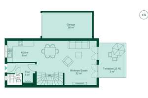 4-Zi.-Reihenhaus mit Dachterrasse, Keller und Grundstück – Kirschgärten 81, 45665 Recklinghausen – Vorschaubild 12