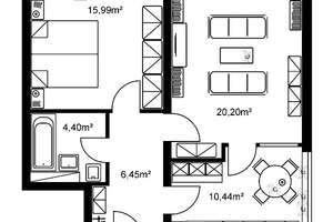 Gut geschnittene 2-Zimmer-Wohnung mit Balkon zu vermieten! – 60433 Frankfurter Berg, Frankfurt am Main – Vorschaubild 7