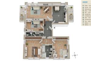 Moderne 4,5-Zimmer-Wohnung mit 2 Balkonen in attraktiver Münchner Lage – Die vollständige Adresse der Immobilie erhältst du vom Anbieter., 81243 Aubing-Süd, München – Vorschaubild 15
