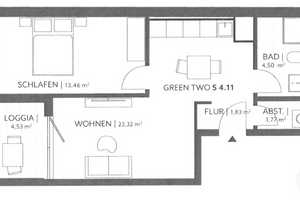 Geschmackvolle 2-Zimmer-Wohnung mit gehobener Innenausstattung mit Balkon in Darmstadt – Haardtring 27, 64295 Darmstadt – Vorschaubild 1
