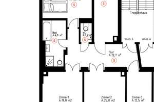 schicke Wohnung im Süden  4 Zimmer, Bad, Gäste WC, Balkon – Die vollständige Adresse der Immobilie erhältst du vom Anbieter., 4277 Connewitz, Leipzig – Vorschaubild 6