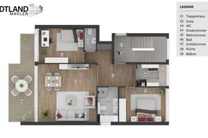 Blick ins Grüne – 3-Zimmer-Wohnung mit Süd-Balkon in Bonn-Ippendorf! – Die vollständige Adresse der Immobilie erhältst du vom Anbieter., 53127 Ippendorf, Bonn – Vorschaubild 13