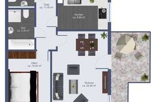 Helle 3-Zimmer-Terrassenwohnung mit Blick ins Grüne – Rathelbeckstraße 337, 40627 Unterbach, Düsseldorf – Vorschaubild 16