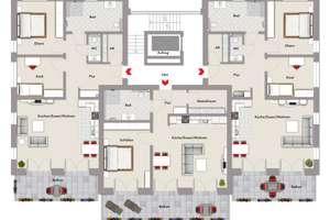 Whg. 7: Neubauwohnung im 2. Obergeschoss – viel Tageslicht, Südbalkon, KfW-40, 95qm – Deichmasch 3, 33719 Heepen, Bielefeld – Vorschaubild 4