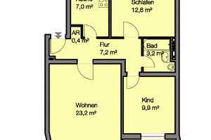 Schöne 3-Zimmer-Wohnung mit Balkon - das Gebäude wird derzeit modernisiert – Söderblomstr. 8, 90439 Sündersbühl, Nürnberg – Vorschaubild 3