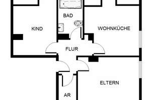 Ab Oktober zu besichtigen-3-Zimmer-Wohnung in der City im Angebot, mit Bodenbelägen – Ebertstraße 55, 59192 Bergkamen – Vorschaubild 2