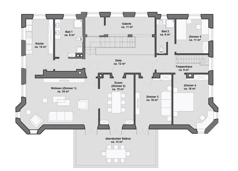 Grundriss 1. Obergeschoss