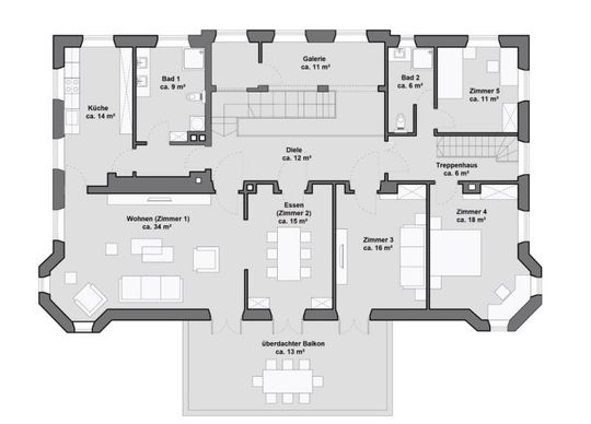 Grundriss 1. Obergeschoss
