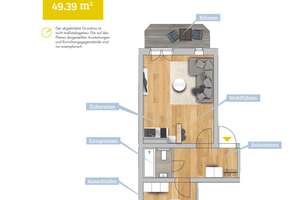 * Helle und freundliche Single Wohnung *  Stellplatz * Balkon * EBK * – Zeißstraße 73, 9131 Hilbersdorf, Chemnitz – Vorschaubild 16