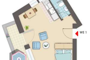 Schickes Apartment mit - Balkon, Klima und alle NK inklusive – Gertrudisplatz 1, 40229 Eller, Düsseldorf – Vorschaubild 3