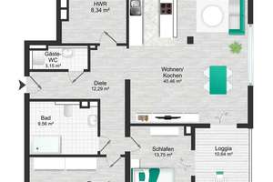 Energie A+! Exklusive 3-Zimmer Wohnung in bester Lage im Zentrum von Lilienthal – Hauptstraße  58, 28865 Borgfeld, Bremen – Vorschaubild 23