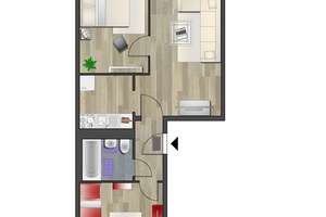 3-Raum-Wohnung mit Balkon und die Schule im Wohnumfeld – Tschaikowskistr. 17, 9130 Sonnenberg, Chemnitz – Vorschaubild 5