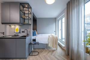 Jetzt verfügbar: Vollmöblierte 1-Zimmer-Wohnung in Bestlage! Anmeldung möglich! – Kreutzigerstraße 14, 10247 Friedrichshain, Berlin – Vorschaubild 2