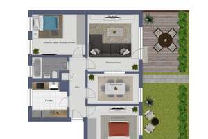 Großzügige 3-Zimmer-Wohnung mit Terrasse und kleinem Garten in Osternburg zu verkaufen! – 26135 Osternburg, Oldenburg (Oldenburg) – Vorschaubild 2