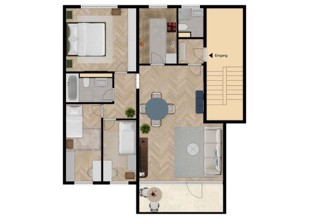 Immobilie in Marl - Gepflegte 90 m² Eigentumswohnung mit Potenzial - 4 Zimmer + Loggia + 2 Bäder - Bild 2