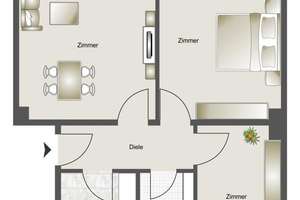 3-Zimmer Wohnung in Altenbochum – Goerdelerhof 26, 44803 Altenbochum, Bochum – Vorschaubild 4