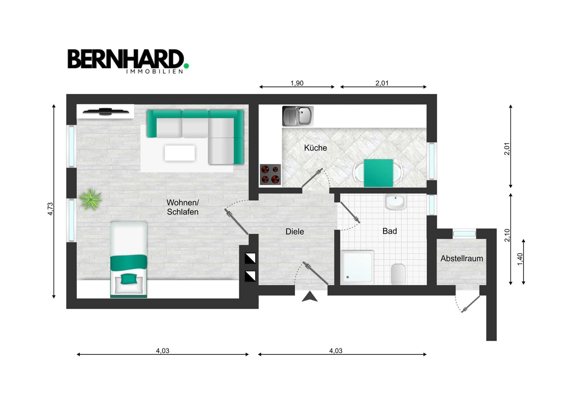 Sanierungsbedürftige Eigentumswohnung mit Terrasse - Innenstadtlage, Herne – Bild 4