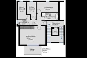 Moderne 4-Zimmer-Wohnung mit Balkon & Tiefgarage in zentraler, ruhiger Lage in Freital – Lutherstraße 28f, 1705 Freital – Vorschaubild 2