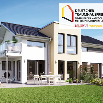 SOLUTION 230 V4 – Preisgekröntes Mehrgenerationenhaus mit Querhaus, Freisitz und Balkon