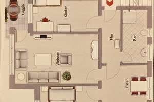 Stilvoll modernisiert: 2,5-Zimmer-Wohnung in Wolfsburg – 38444 Detmerode, Wolfsburg – Vorschaubild 2