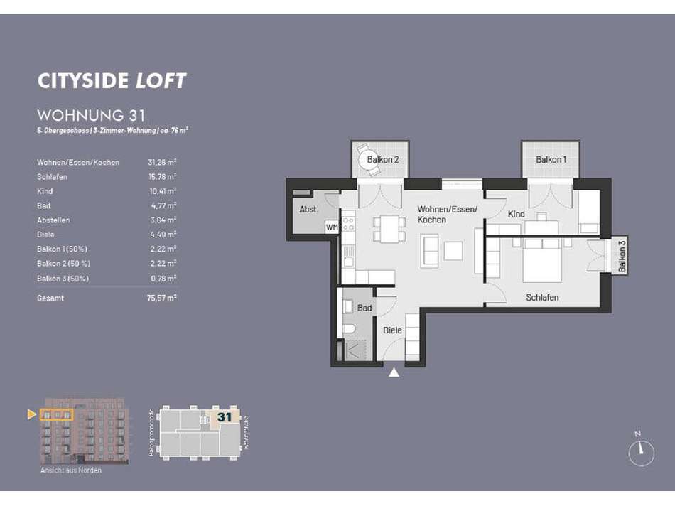 Grundriss WE 31