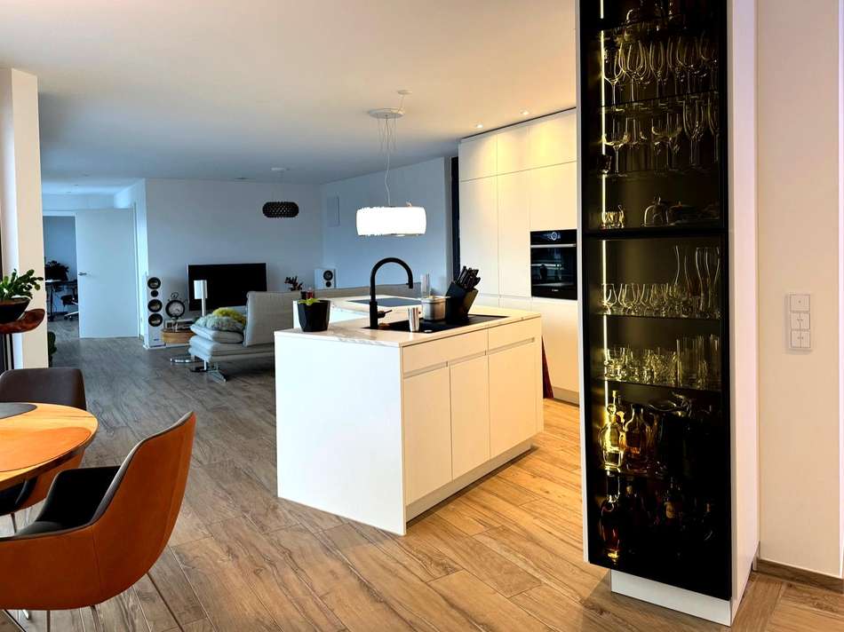 offene Küche im Wohnzimmer