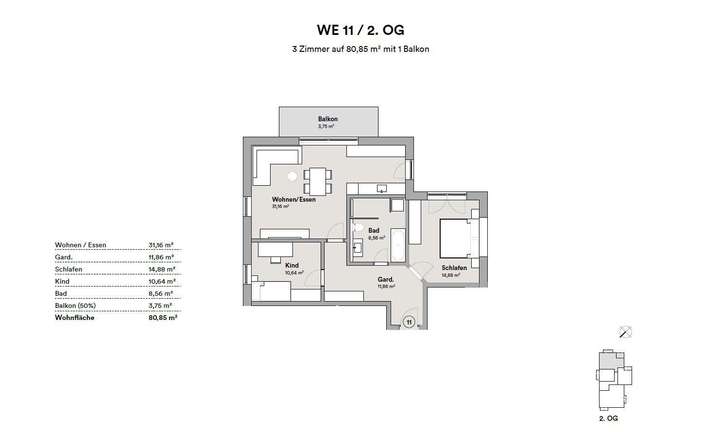 Grundriss WHG Nr. 11