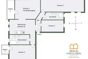 5-Zimmer, Altbau, 2 Balkone, 2 Bäder, direkt am Volkspark Hasenheide – Karlsgartenstraße 12, 12049 Neukölln (Ortsteil), Berlin – Vorschaubild 40