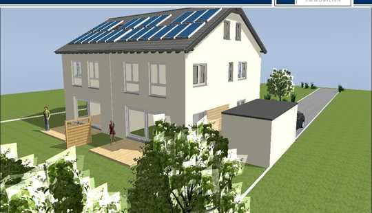 Bild von Modernes Eigenheim mit Terrasse und fortschrittlicher Technik KfW 40 Haus