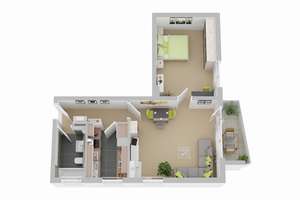 Im Wasserkamp 9, 1 R - Gemütliche 2-Zimmer-Wohnung mit Balkon und zusätzlichem Stauraum! – Im Wasserkamp 9, 38120 Weststadt, Braunschweig – Vorschaubild 3