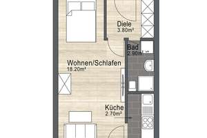 Ramersdorf: 1-Zimmer Apartment zum ruhigen begrünten Innenhof - frei – Die vollständige Adresse der Immobilie erhältst du vom Anbieter., 81549 Balanstraße-West, München – Vorschaubild 16