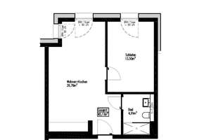 Klein + Fein = Dein! 2-Zimmer-Apartment Nähe FH und Uni, Einbauküche, Parkett, EG, Aufzug – Merianstraße 15, 33615 Dornberg, Bielefeld – Vorschaubild 12