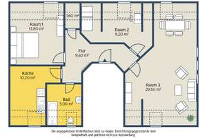 Geräumige 3-Raum-Wohnung im Dachgeschoss in Alt-Schönefeld – Heinkstr. 2, 4347 Schönefeld-Abtnaundorf, Leipzig – Vorschaubild 2