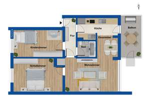 Attraktive Kapitalanlage: Vermietete 3‑Zimmer‑Wohnung mit ca. 71 m² in Essen-Gerschede – Die vollständige Adresse der Immobilie erhältst du vom Anbieter., 45357 Gerschede, Essen – Vorschaubild 4