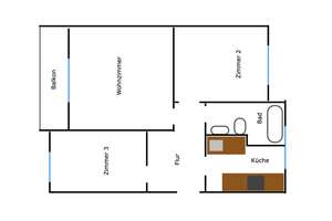 Helle und ruhige 3-Zimmerwohnung in der Südstadt – Die vollständige Adresse der Immobilie erhältst du vom Anbieter., 30159 Südstadt, Hannover – Vorschaubild 2