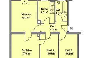 Kompakte 4 Zimmer Wohnung mit Balkon in Mögeldorf ab Juli 2026!! – Wurfbeinstr. 6, 90482 Tullnau, Nürnberg – Vorschaubild 10