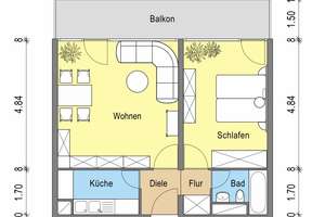 Attraktive 2-Zimmer-Wohnung – hell und funktional – Am Taubertsberg 4, 55122 Hartenberg-Münchfeld, Mainz – Vorschaubild 3