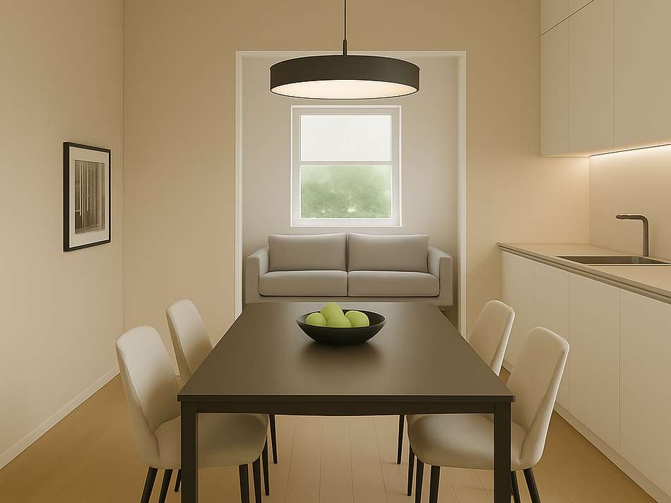 Wohn- und Essbereich animiert