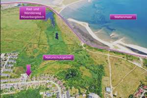 Blick auf das Naturschutzgebiet in List: Doppelhaushälfte mit Einliegerwohnung, 2 Stellplätze – Am Brünk 41, 25992 List (Sylt) – Vorschaubild 1