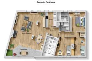 Traumhafte Penthouse - Wohnung mit Dachterrasse und viel Raum zum Leben – Die vollständige Adresse der Immobilie erhältst du vom Anbieter., 51103 Höhenberg, Köln – Vorschaubild 15