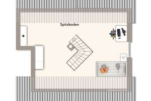 absolut ruhige Wohnlage...bezugsfreie 3-Zi.-Maisonette in ER-Steudach – Die vollständige Adresse der Immobilie erhältst du vom Anbieter., 91056 Steudach, Erlangen – Vorschaubild 3