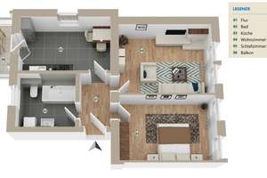 Provisionsfreie schicke 2-Zimmer-Wohnung mit perfekter Anbindung! – Die vollständige Adresse der Immobilie erhältst du vom Anbieter., 1157 Cotta (Stadtteil), Dresden – Vorschaubild 18