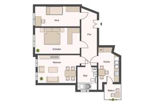 2016 kernsaniert I Balkon I Tageslichtbad mit Wanne I Hochparterre I Keller – 4347 Schönefeld-Abtnaundorf, Leipzig – Vorschaubild 21