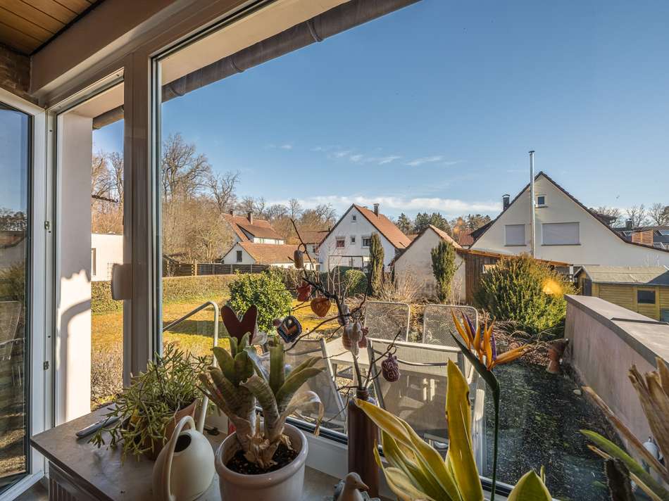 Blick zu Terrasse,Garten