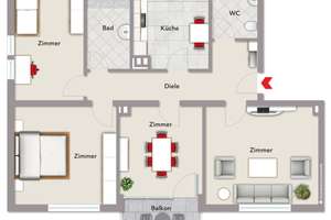 Viel Platz und Potential! Interessante 4-Zimmer-Wohnung in zentraler Lage – Die vollständige Adresse der Immobilie erhältst du vom Anbieter., 76133 Nordstadt, Karlsruhe – Vorschaubild 15