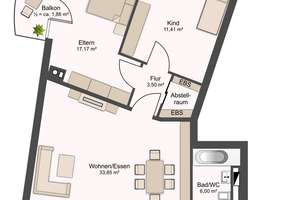 Urban wohnen, ruhig leben: 3-Zi-Wohnung mit Balkonen + Stellplätzen zwischen Isar und Kolumbusplatz – Die vollständige Adresse der Immobilie erhältst du vom Anbieter., 81543 Untere Au, München – Vorschaubild 16