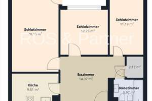 Attraktive 3,5 Zimmer Wohnung mit Loggia, Aufzug und Tiefgarage in Hannover Roderbruch – Die vollständige Adresse der Immobilie erhältst du vom Anbieter., 30627 Groß-Buchholz, Hannover – Vorschaubild 12