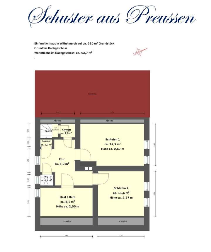 Grundriss Dachgeschoss