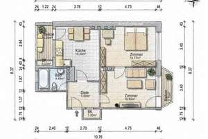 Teilsanierte 2-Zimmer-Wohnung mit 2 Balkonen und neuem Badezimmer – Apollinarisstraße 22, 40227 Oberbilk, Düsseldorf – Vorschaubild 21