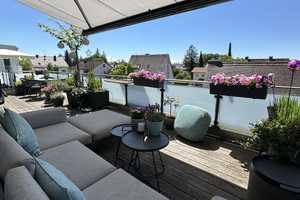 Exklusives Penthouse mit Fernsicht und Holzkamin - Luxuswohnen im Osten Münchens – München – Vorschaubild 1
